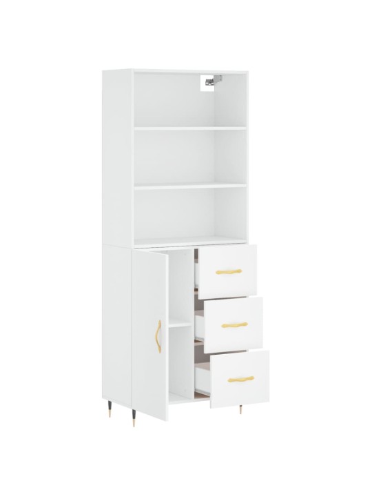 Skříň highboard bílá 69,5 x 34 x 180 cm kompozitní dřevo