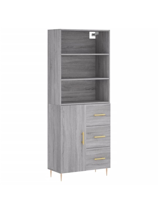 Skříň highboard šedá sonoma 69,5 x 34 x 180 cm kompozitní dřevo