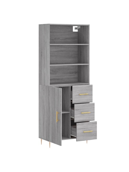 Skříň highboard šedá sonoma 69,5 x 34 x 180 cm kompozitní dřevo
