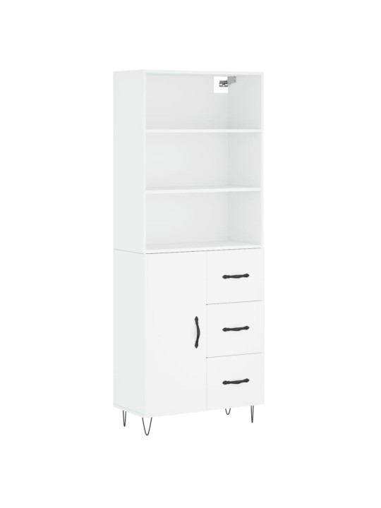 Skříň highboard bílá 69,5 x 34 x 180 cm kompozitní dřevo