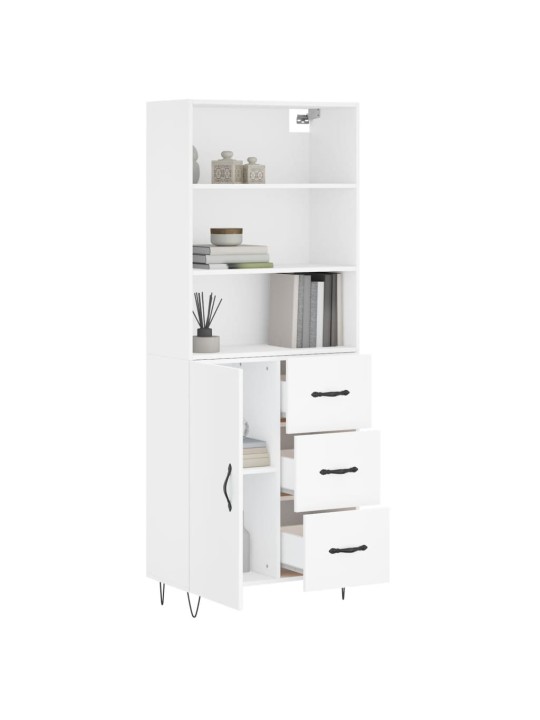 Skříň highboard bílá 69,5 x 34 x 180 cm kompozitní dřevo