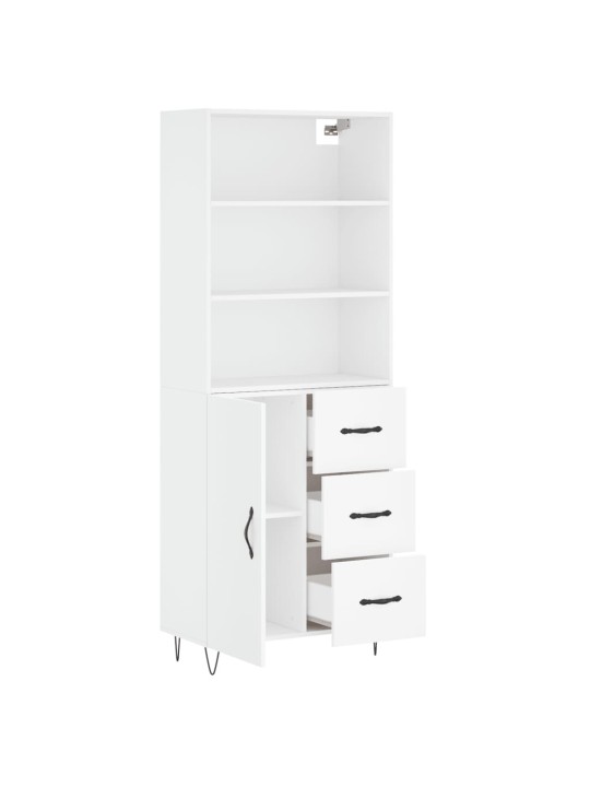 Skříň highboard bílá 69,5 x 34 x 180 cm kompozitní dřevo