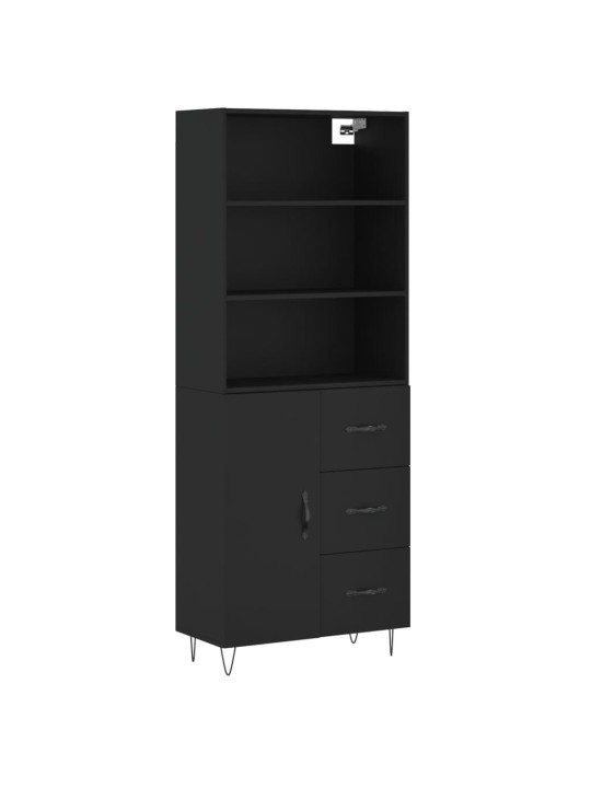 Skříň highboard černá 69,5 x 34 x 180 cm kompozitní dřevo