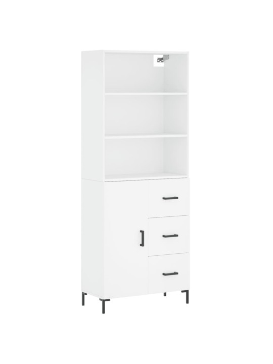 Skříň highboard bílá 69,5 x 34 x 180 cm kompozitní dřevo