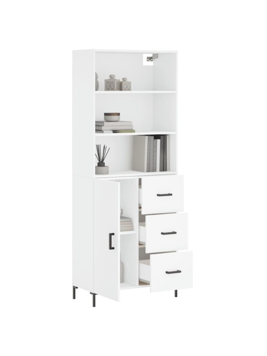 Skříň highboard bílá 69,5 x 34 x 180 cm kompozitní dřevo