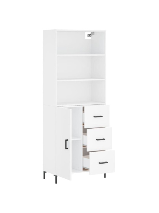 Skříň highboard bílá 69,5 x 34 x 180 cm kompozitní dřevo