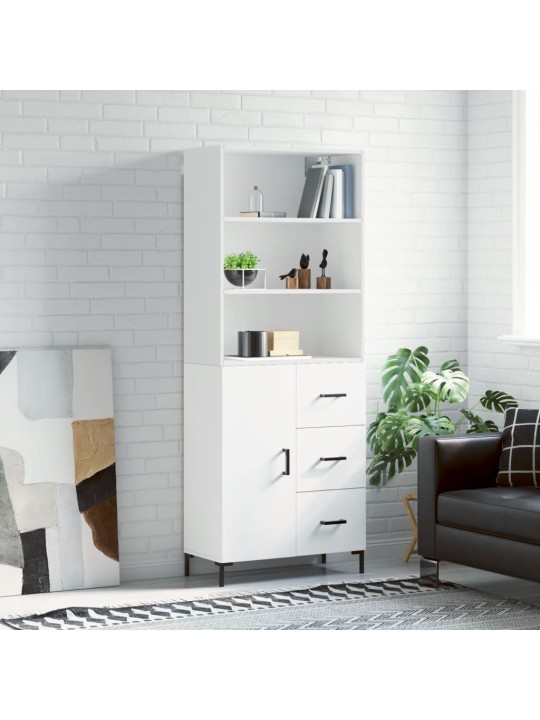 Skříň highboard bílá 69,5 x 34 x 180 cm kompozitní dřevo