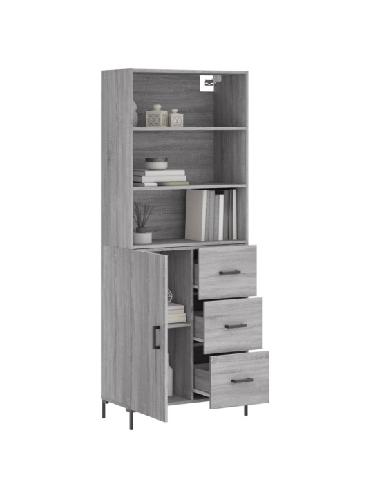 Skříň highboard šedá sonoma 69,5 x 34 x 180 cm kompozitní dřevo