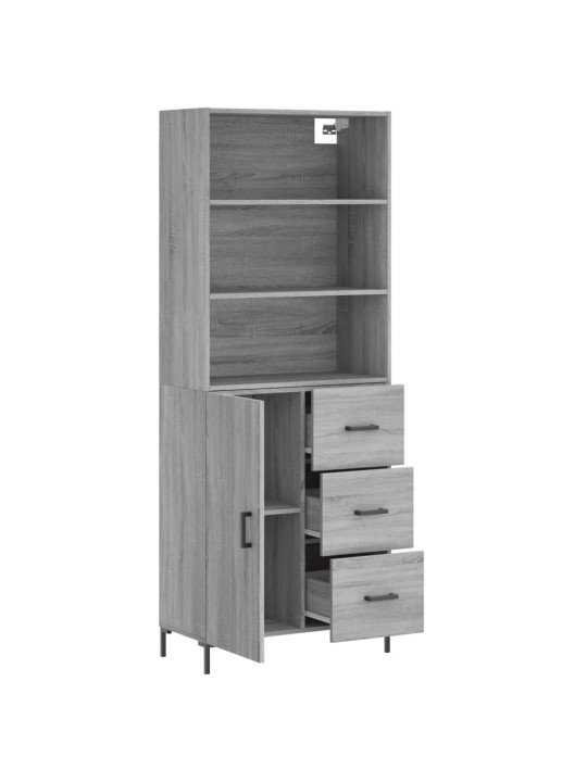 Skříň highboard šedá sonoma 69,5 x 34 x 180 cm kompozitní dřevo
