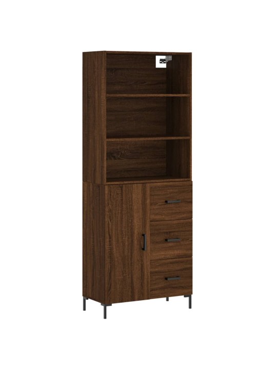 Skříň highboard hnědý dub 69,5 x 34 x 180 cm kompozitní dřevo