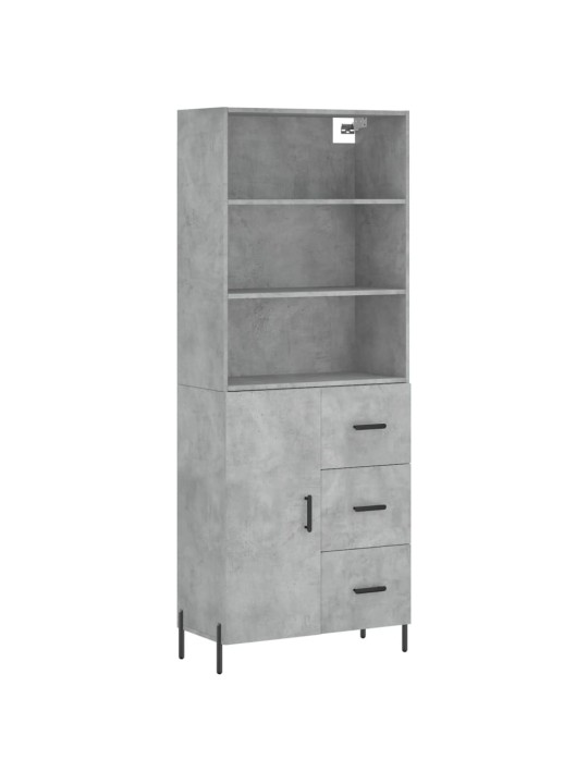 Skříň highboard betonově šedá 69,5x34x180 cm kompozitní dřevo