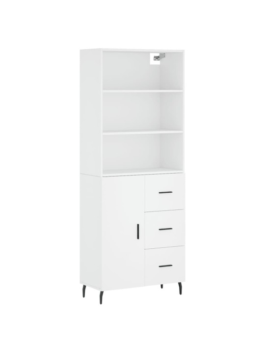 Skříň highboard bílá 69,5 x 34 x 180 cm kompozitní dřevo