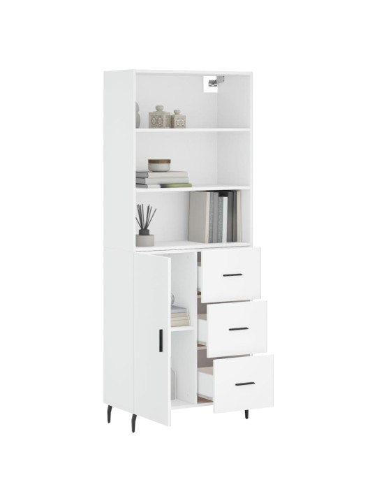 Skříň highboard bílá 69,5 x 34 x 180 cm kompozitní dřevo
