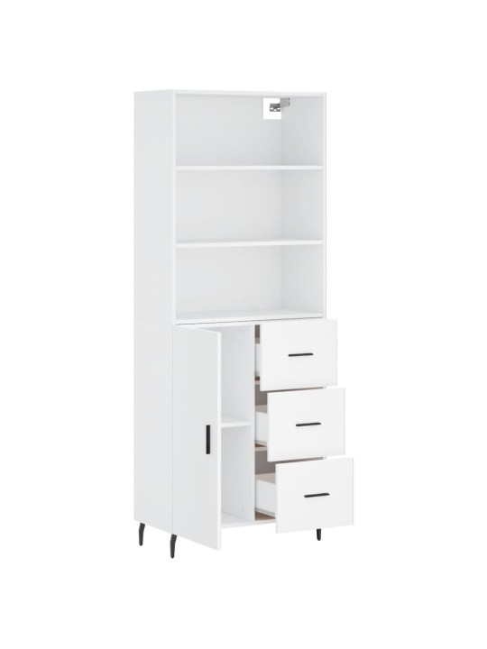 Skříň highboard bílá 69,5 x 34 x 180 cm kompozitní dřevo