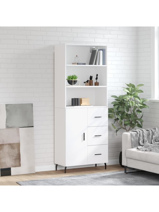 Skříň highboard bílá 69,5 x 34 x 180 cm kompozitní dřevo