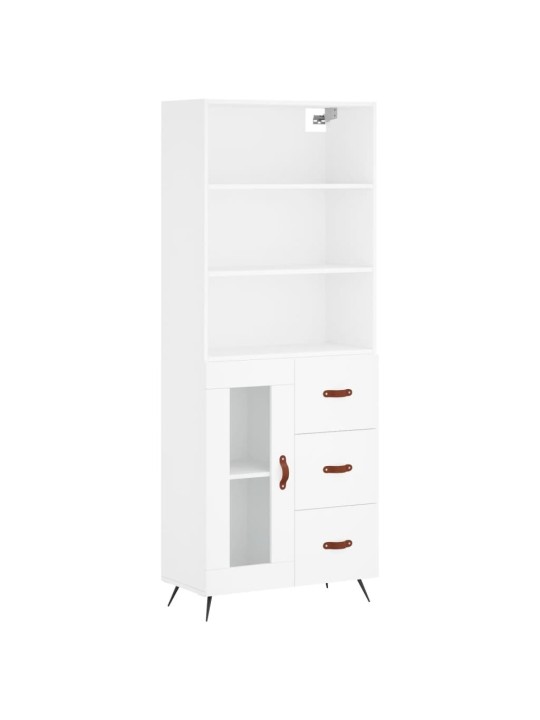 Skříň highboard bílá 69,5 x 34 x 180 cm kompozitní dřevo