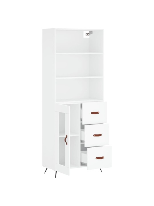 Skříň highboard bílá 69,5 x 34 x 180 cm kompozitní dřevo