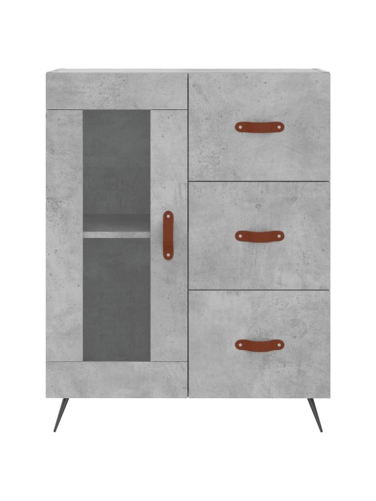 Skříň highboard betonově šedá 69,5x34x180 cm kompozitní dřevo