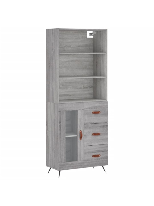 Skříň highboard šedá sonoma 69,5 x 34 x 180 cm kompozitní dřevo