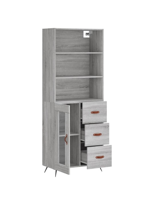 Skříň highboard šedá sonoma 69,5 x 34 x 180 cm kompozitní dřevo