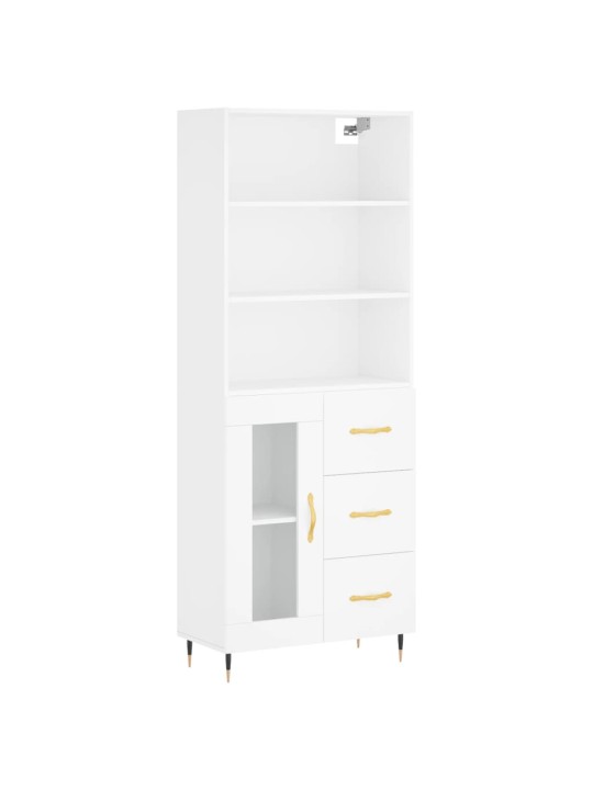 Skříň highboard bílá 69,5 x 34 x 180 cm kompozitní dřevo
