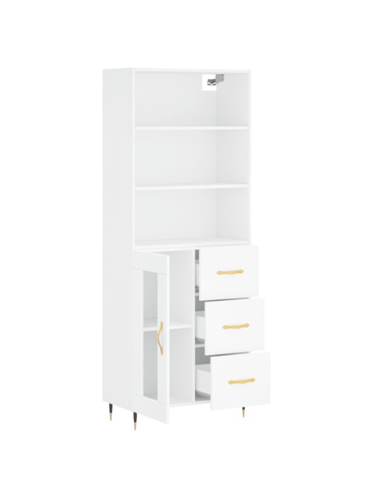 Skříň highboard bílá 69,5 x 34 x 180 cm kompozitní dřevo