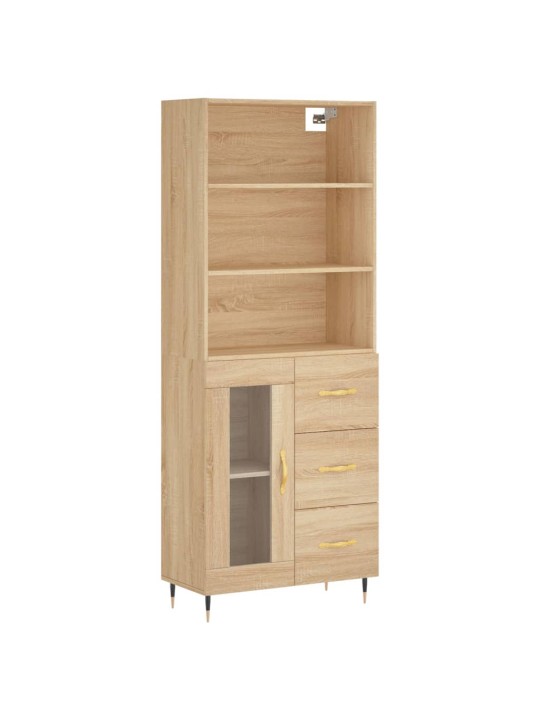 Skříň highboard dub sonoma 69,5 x 34 x 180 cm kompozitní dřevo