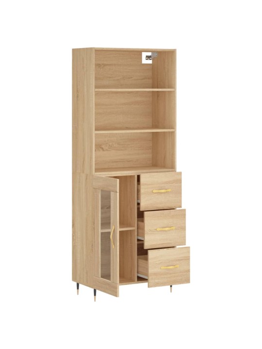 Skříň highboard dub sonoma 69,5 x 34 x 180 cm kompozitní dřevo