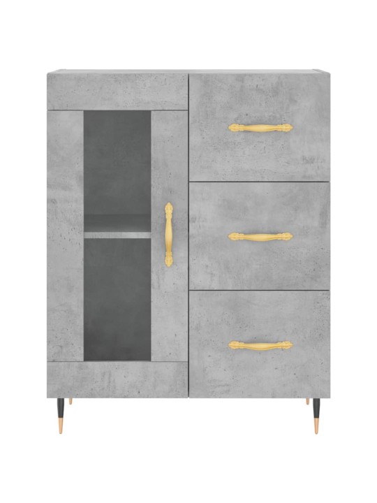 Skříň highboard betonově šedá 69,5x34x180 cm kompozitní dřevo
