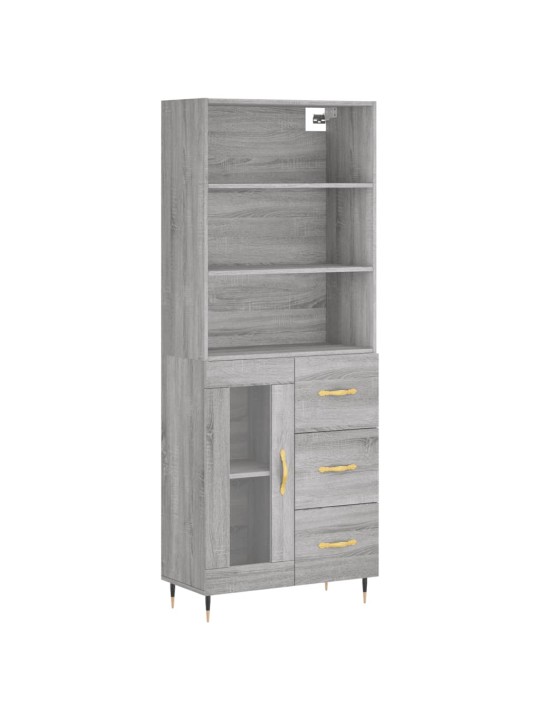 Skříň highboard šedá sonoma 69,5 x 34 x 180 cm kompozitní dřevo