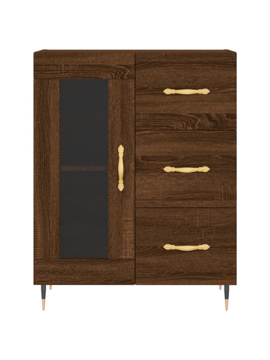 Skříň highboard hnědý dub 69,5 x 34 x 180 cm kompozitní dřevo