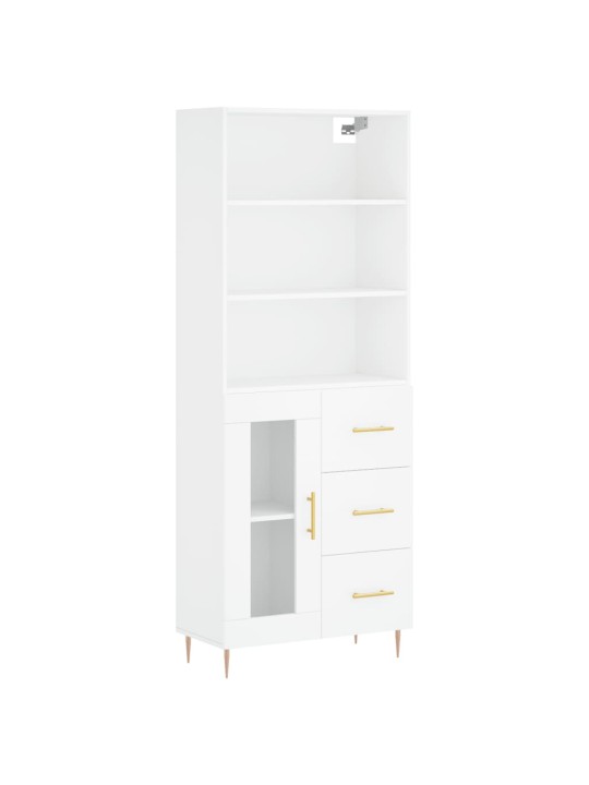Skříň highboard bílá 69,5 x 34 x 180 cm kompozitní dřevo