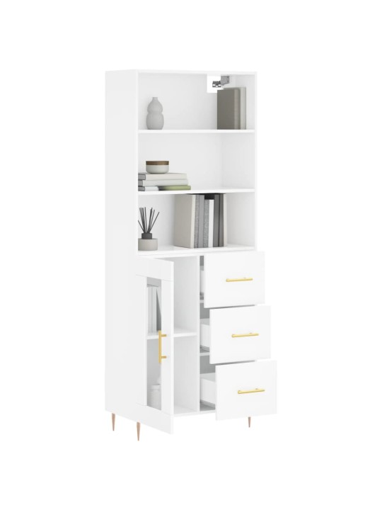 Skříň highboard bílá 69,5 x 34 x 180 cm kompozitní dřevo