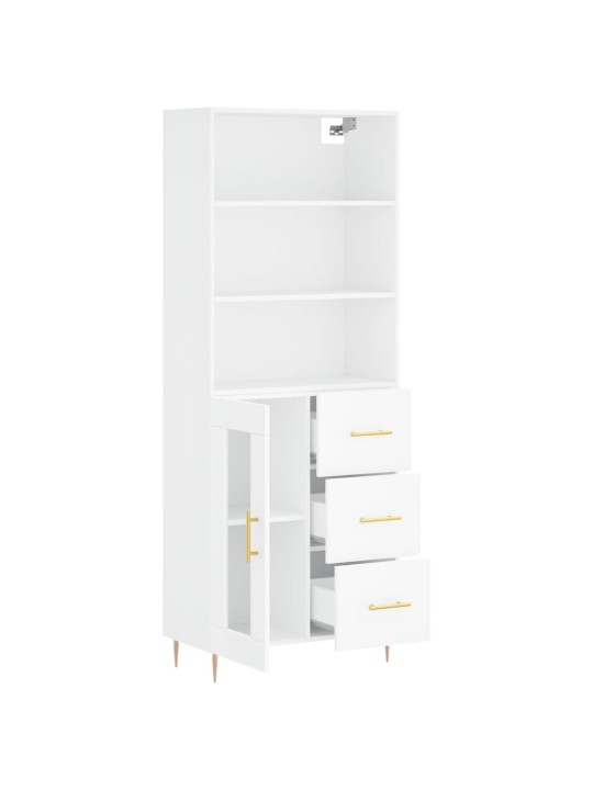 Skříň highboard bílá 69,5 x 34 x 180 cm kompozitní dřevo