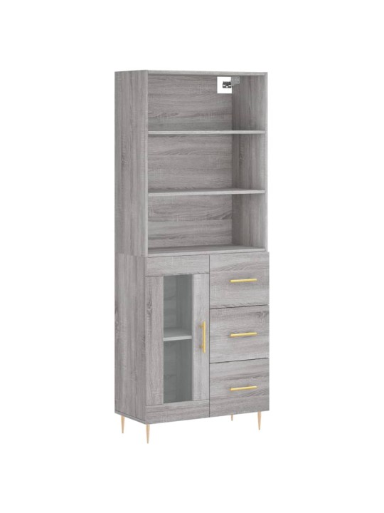 Skříň highboard šedá sonoma 69,5 x 34 x 180 cm kompozitní dřevo
