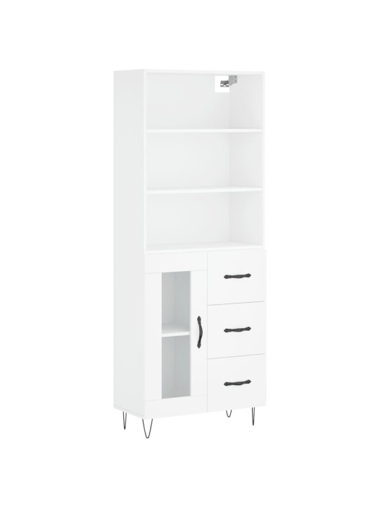 Skříň highboard bílá 69,5 x 34 x 180 cm kompozitní dřevo