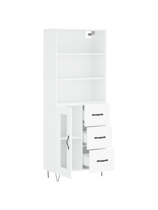 Skříň highboard bílá 69,5 x 34 x 180 cm kompozitní dřevo