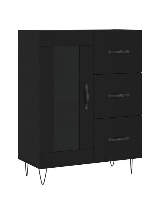 Skříň highboard černá 69,5 x 34 x 180 cm kompozitní dřevo
