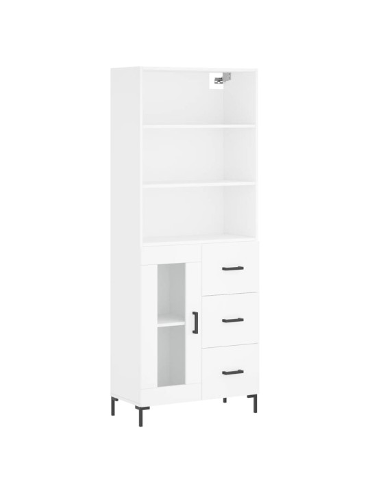 Skříň highboard bílá 69,5 x 34 x 180 cm kompozitní dřevo