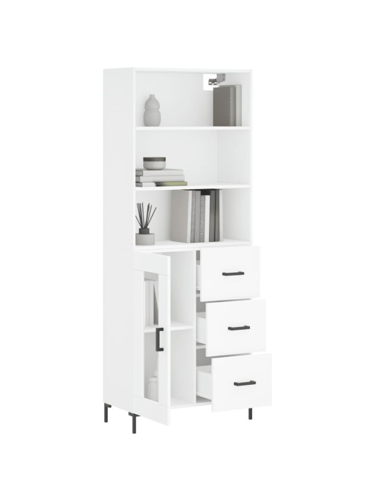 Skříň highboard bílá 69,5 x 34 x 180 cm kompozitní dřevo