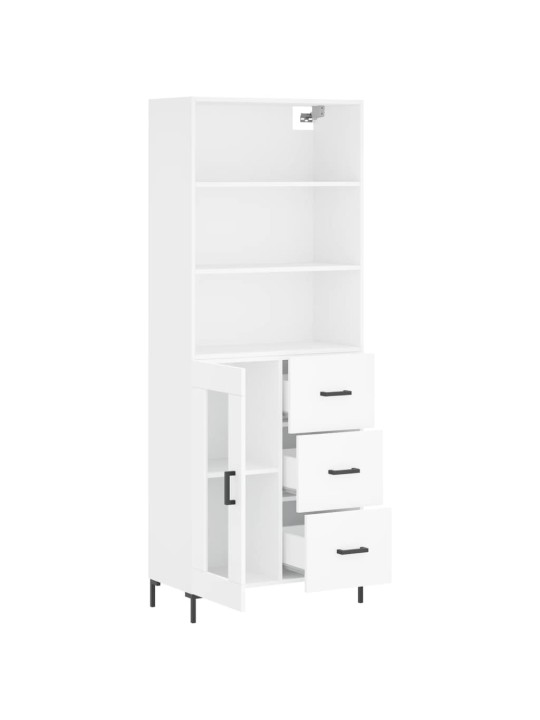 Skříň highboard bílá 69,5 x 34 x 180 cm kompozitní dřevo