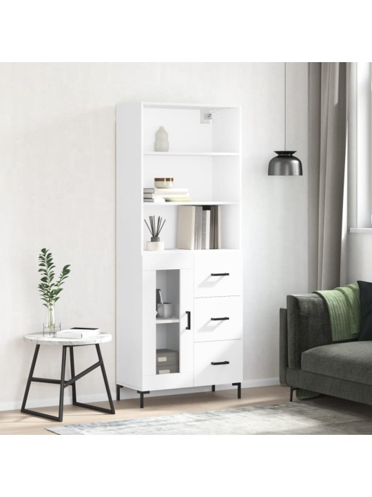 Skříň highboard bílá 69,5 x 34 x 180 cm kompozitní dřevo