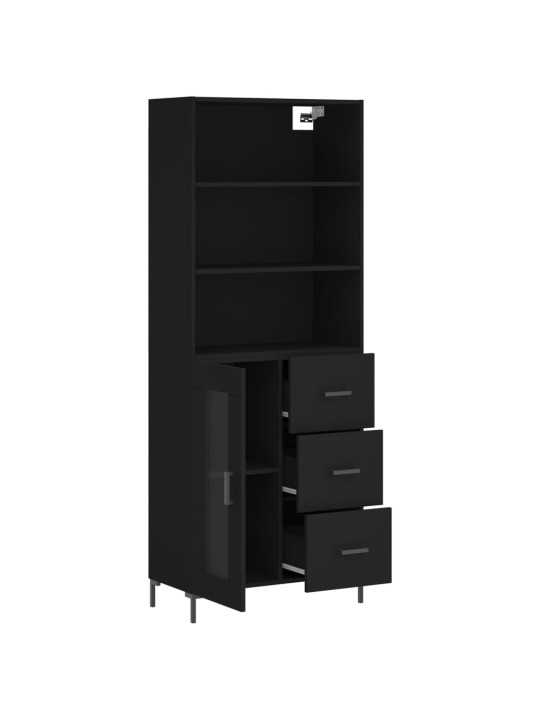 Skříň highboard černá 69,5 x 34 x 180 cm kompozitní dřevo