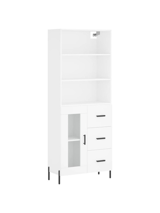 Skříň highboard bílá 69,5 x 34 x 180 cm kompozitní dřevo