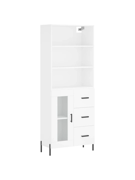 Skříň highboard bílá 69,5 x 34 x 180 cm kompozitní dřevo