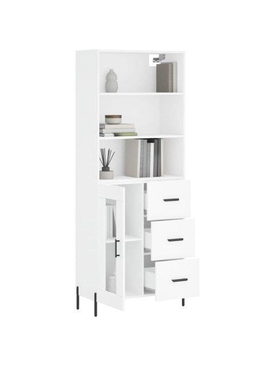 Skříň highboard bílá 69,5 x 34 x 180 cm kompozitní dřevo