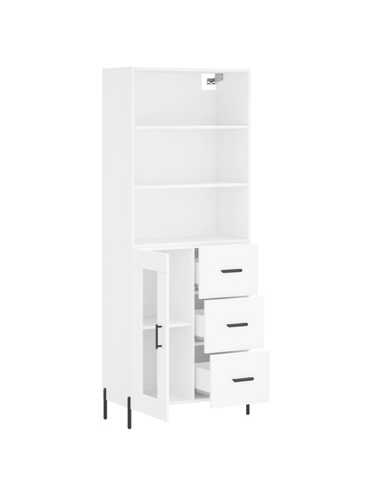 Skříň highboard bílá 69,5 x 34 x 180 cm kompozitní dřevo