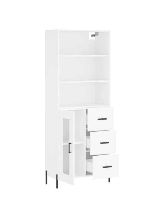Skříň highboard bílá 69,5 x 34 x 180 cm kompozitní dřevo