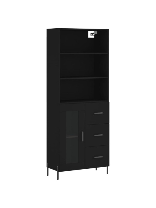 Skříň highboard černá 69,5 x 34 x 180 cm kompozitní dřevo