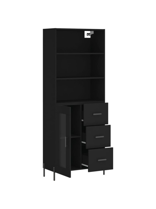Skříň highboard černá 69,5 x 34 x 180 cm kompozitní dřevo